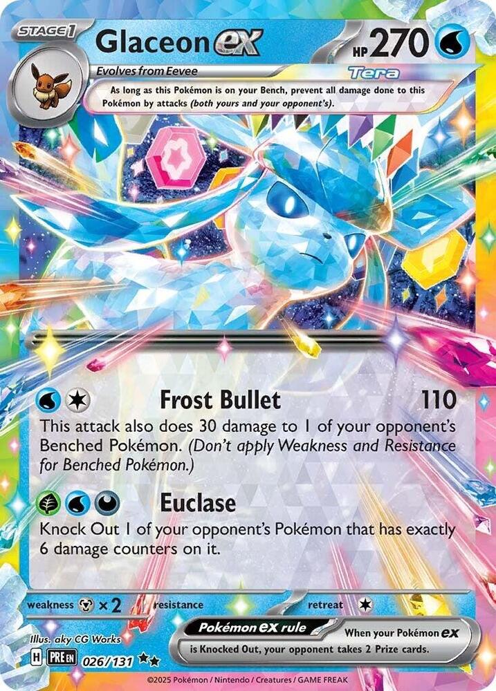 Glaceon ex (026/131) [Scarlet & Violet: Prismatic Evolutions] | Gear Gaming Fayetteville