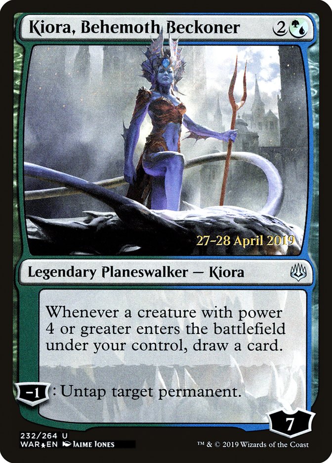 Kiora, Behemoth Beckoner [War of the Spark Prerelease Promos] | Gear Gaming Fayetteville