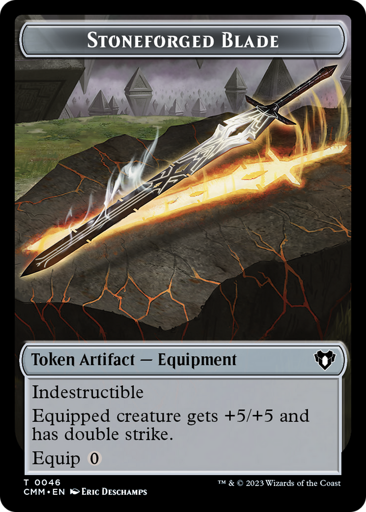 Stoneforged Blade Token [Commander Masters Tokens] | Gear Gaming Fayetteville