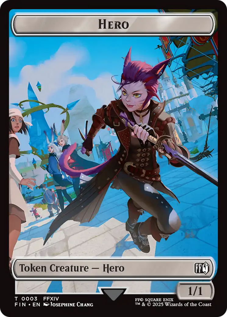 Spirit // Hero (0002) Double-Sided Token [FINAL FANTASY Commander Tokens] | Gear Gaming Fayetteville