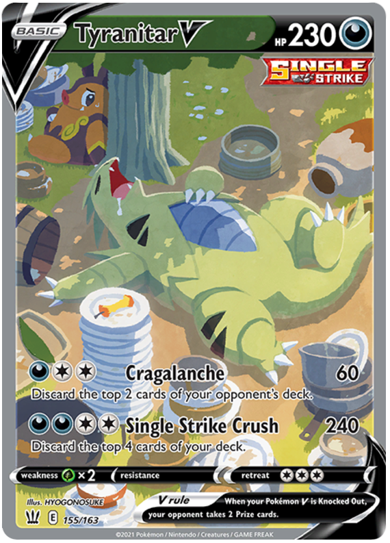 Tyranitar V (155/163) [Sword & Shield: Battle Styles] | Gear Gaming Fayetteville