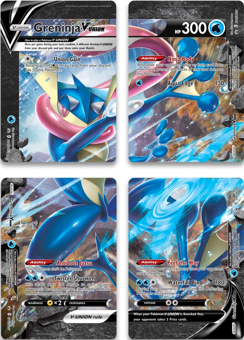 Greninja V-Union (Set of 4) [Sword & Shield: Black Star Promos] | Gear Gaming Fayetteville