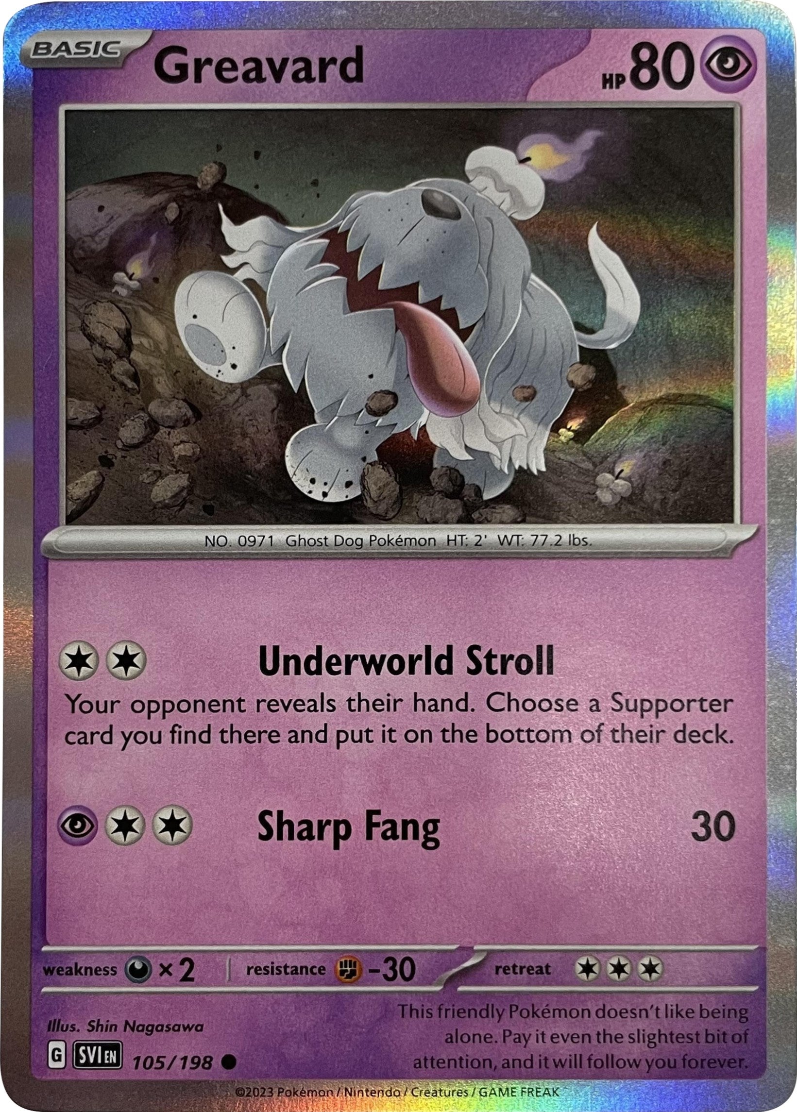 Greavard (105/198) (Mirage Holo) [Scarlet & Violet: Base Set] | Gear Gaming Fayetteville