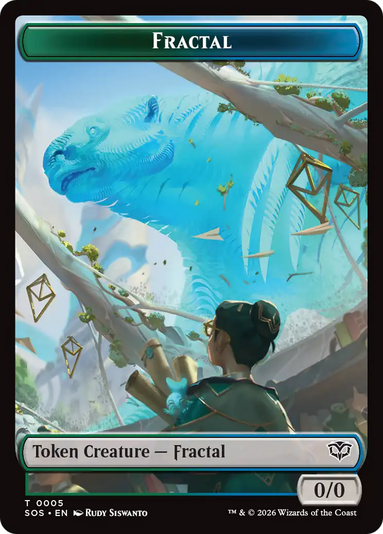 Fractal (0005) // Pest (0009) Double-Sided Token [Secrets of Strixhaven Tokens] | Gear Gaming Fayetteville