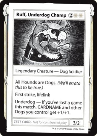 Ruff, Underdog Champ (2021 Edition) [Mystery Booster Playtest Cards] | Gear Gaming Fayetteville