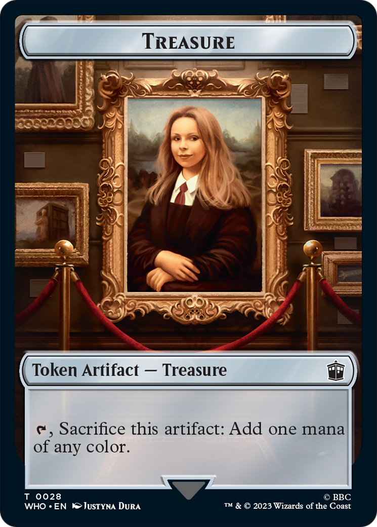 Warrior // Treasure (0028) Double-Sided Token [Doctor Who Tokens] | Gear Gaming Fayetteville