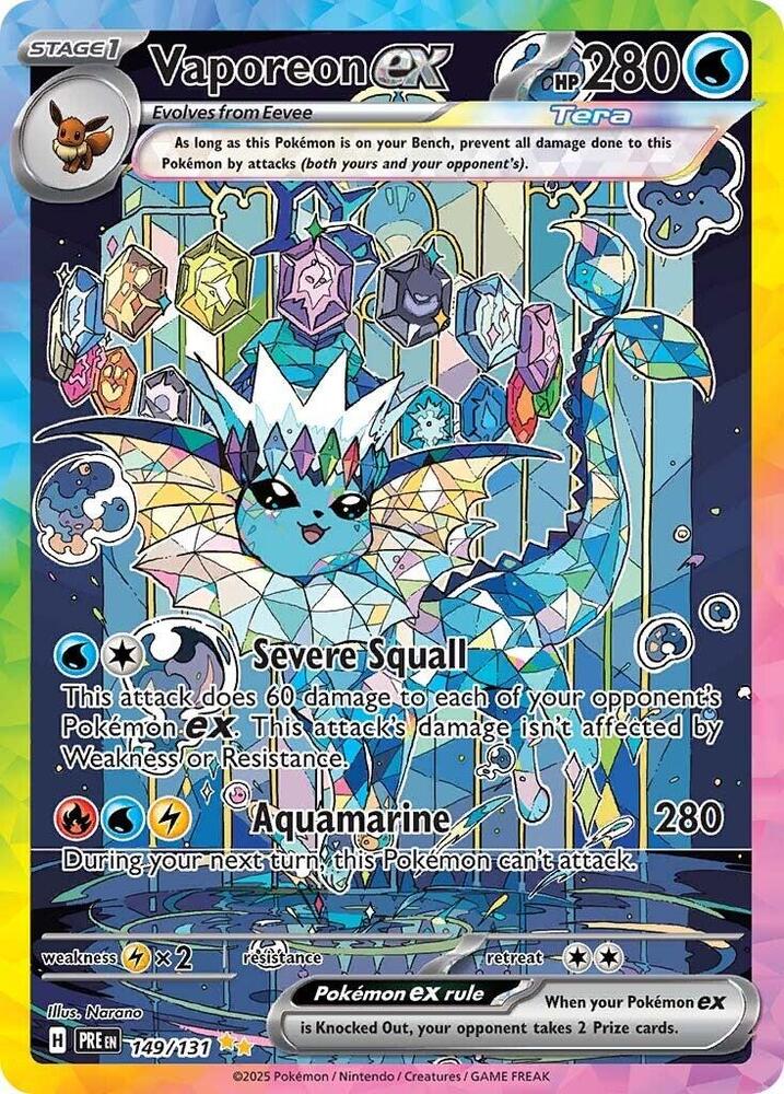 Vaporeon ex (149/131) [Scarlet & Violet: Prismatic Evolutions] | Gear Gaming Fayetteville