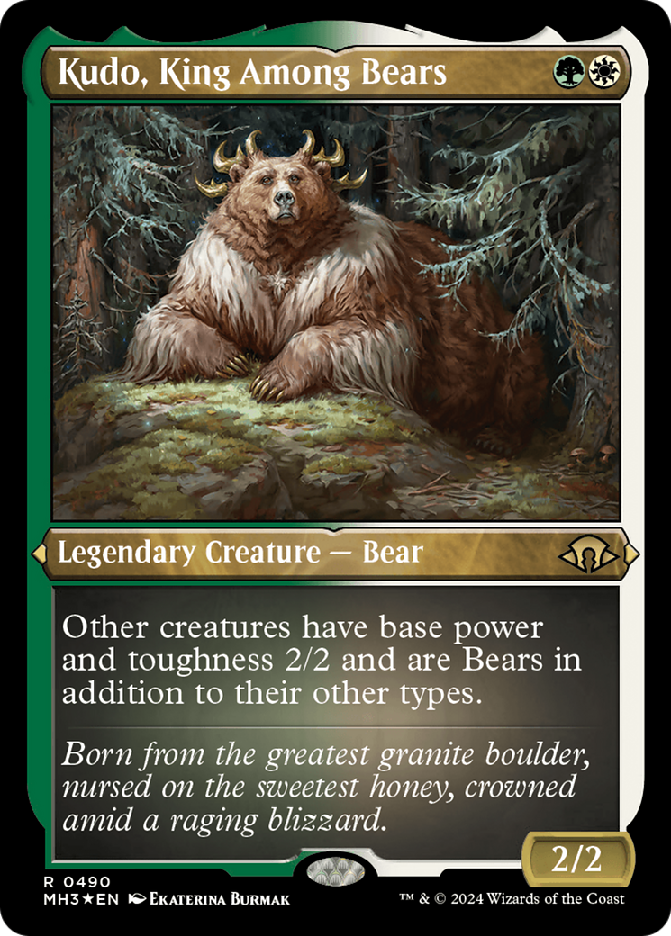 Kudo, King Among Bears (Foil Etched) [Modern Horizons 3] | Gear Gaming Fayetteville