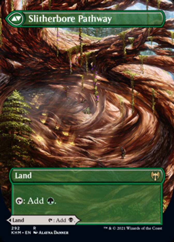 Darkbore Pathway // Slitherbore Pathway (Borderless Alternate Art) [Kaldheim] | Gear Gaming Fayetteville