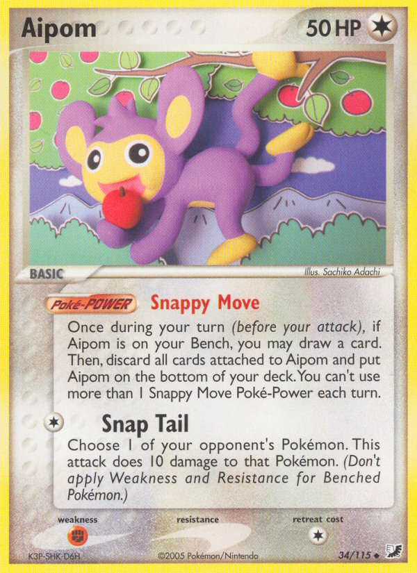 Aipom (34/115) [EX: Unseen Forces] | Gear Gaming Fayetteville