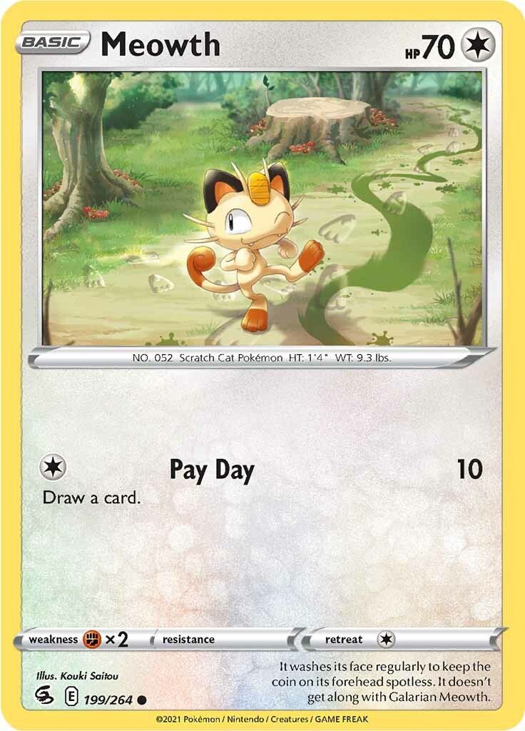 Meowth (199/264) [Sword & Shield: Fusion Strike] | Gear Gaming Fayetteville