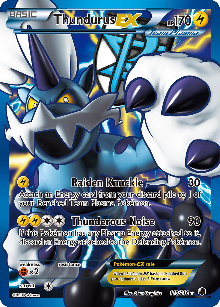 Thundurus EX (110/116) [Black & White: Plasma Freeze] | Gear Gaming Fayetteville