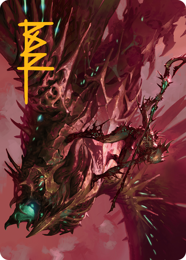 Skyclave Invader Art Card (Gold-Stamped Signature) [March of the Machine Art Series] | Gear Gaming Fayetteville