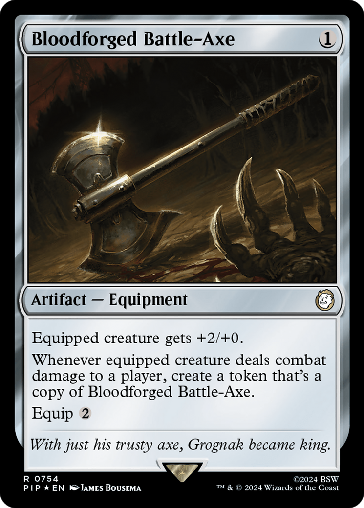 Bloodforged Battle-Axe (Surge Foil) [Fallout] | Gear Gaming Fayetteville