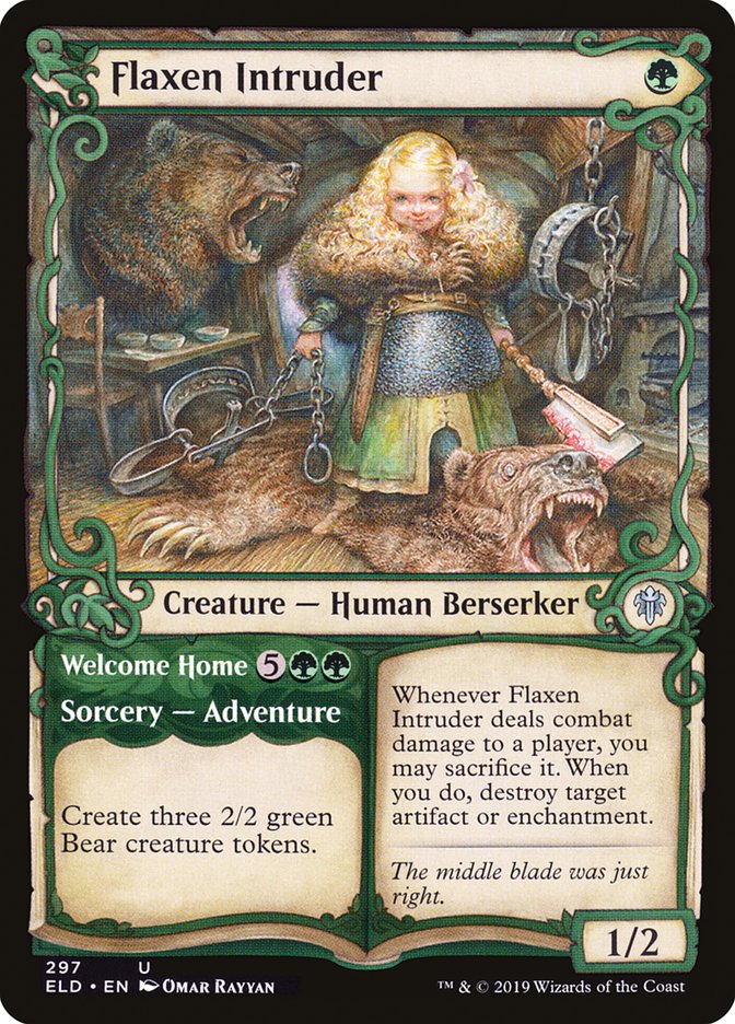 Flaxen Intruder // Welcome Home (Showcase) [Throne of Eldraine] | Gear Gaming Fayetteville