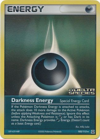 Darkness Energy (103/113) (Stamped) [EX: Delta Species] | Gear Gaming Fayetteville