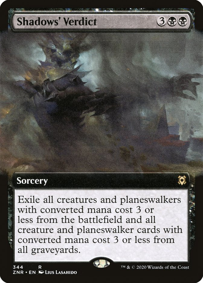 Shadows' Verdict (Extended Art) [Zendikar Rising] | Gear Gaming Fayetteville