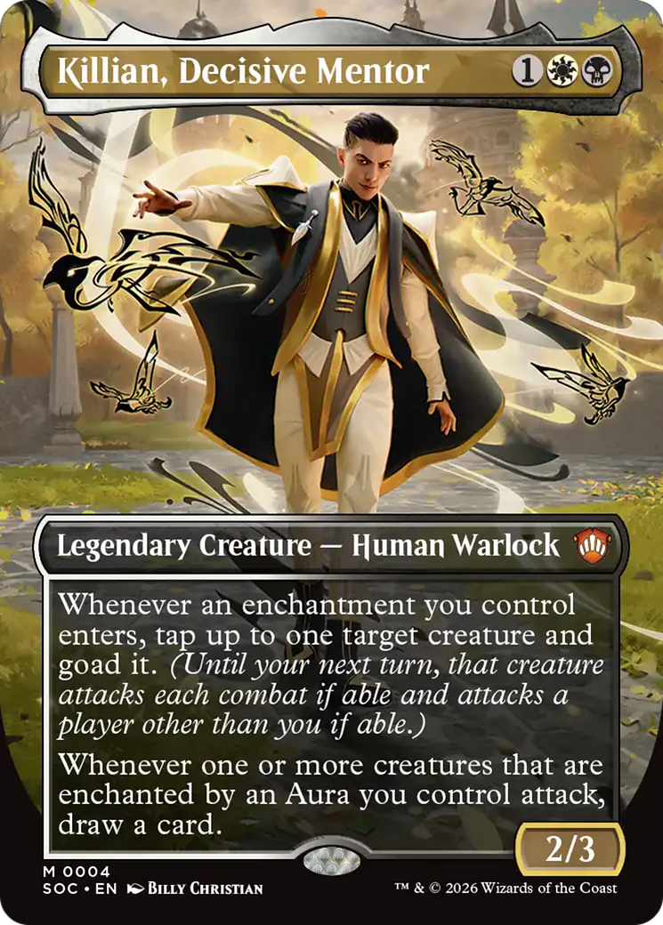 Killian, Decisive Mentor (Borderless) [Secrets of Strixhaven Commander] | Gear Gaming Fayetteville