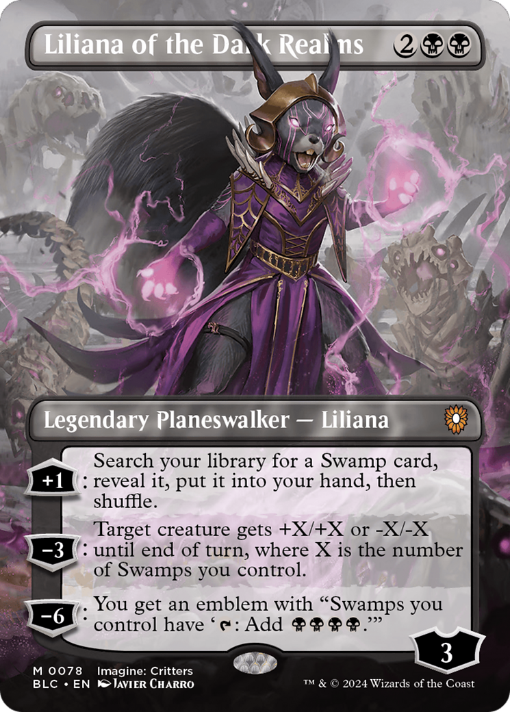 Liliana of the Dark Realms (Borderless) [Bloomburrow Commander] | Gear Gaming Fayetteville