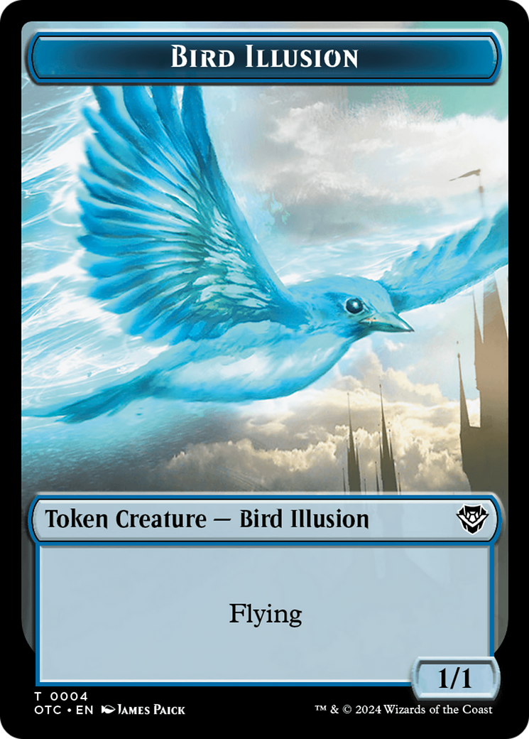 Bird Illusion // Elemental (0014) Double-Sided Token [Outlaws of Thunder Junction Commander Tokens] | Gear Gaming Fayetteville