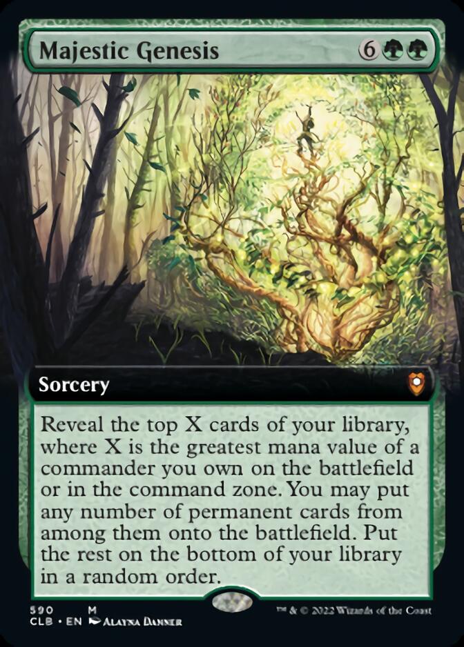 Majestic Genesis (Extended Art) [Commander Legends: Battle for Baldur's Gate] | Gear Gaming Fayetteville