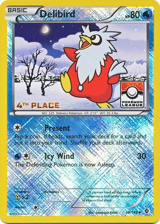 Delibird (38/149) (League Promo 4th Place) [Black & White: Boundaries Crossed] | Gear Gaming Fayetteville