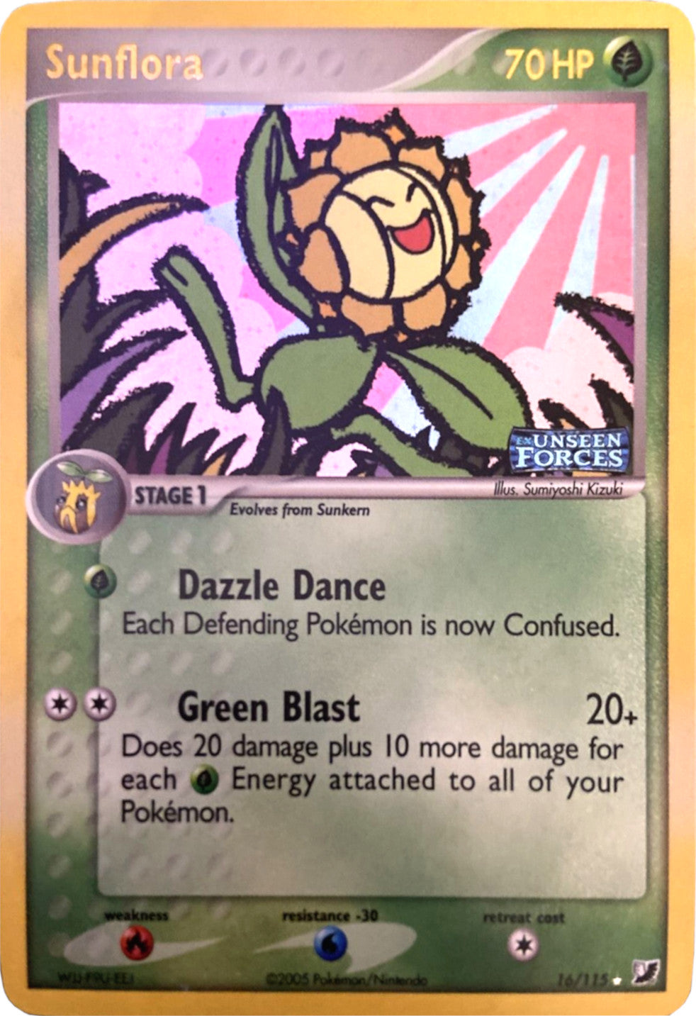 Sunflora (16/115) (Stamped) [EX: Unseen Forces] | Gear Gaming Fayetteville