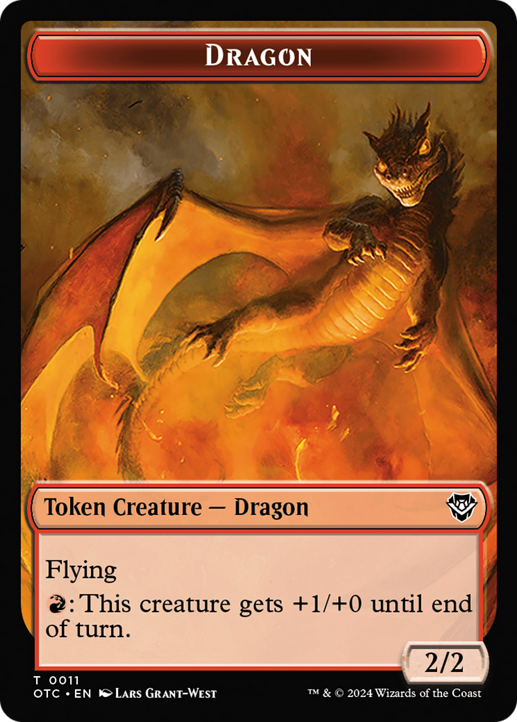 Dragon Egg // Dragon Double-Sided Token [Outlaws of Thunder Junction Commander Tokens] | Gear Gaming Fayetteville