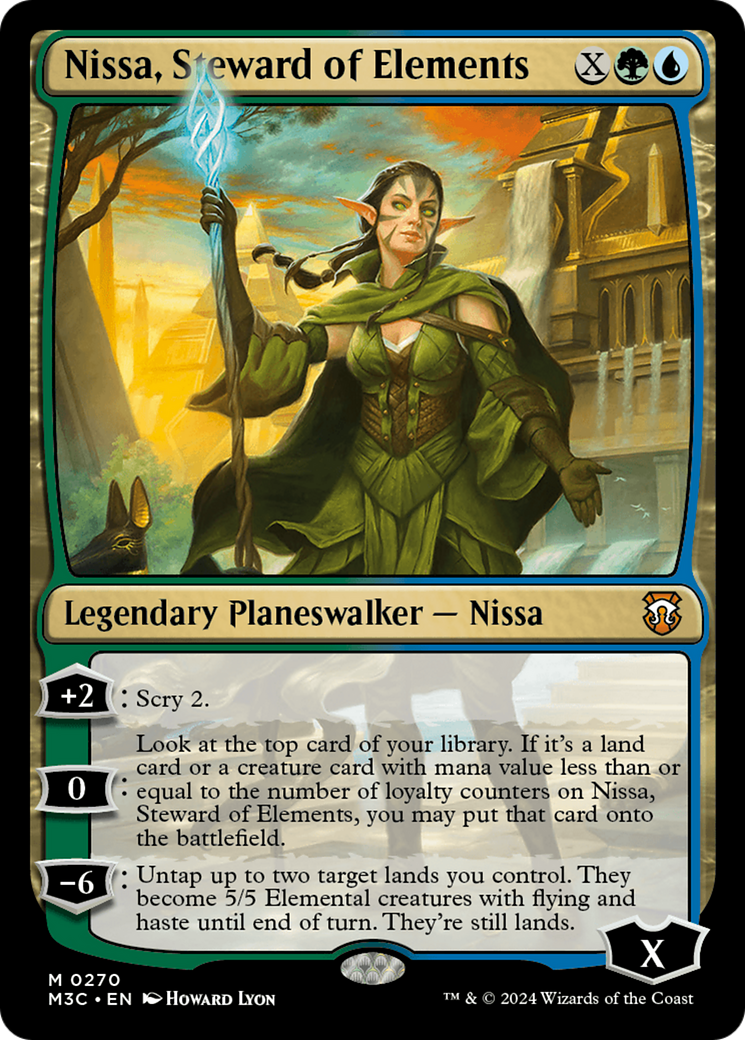 Nissa, Steward of Elements (Ripple Foil) [Modern Horizons 3 Commander] | Gear Gaming Fayetteville