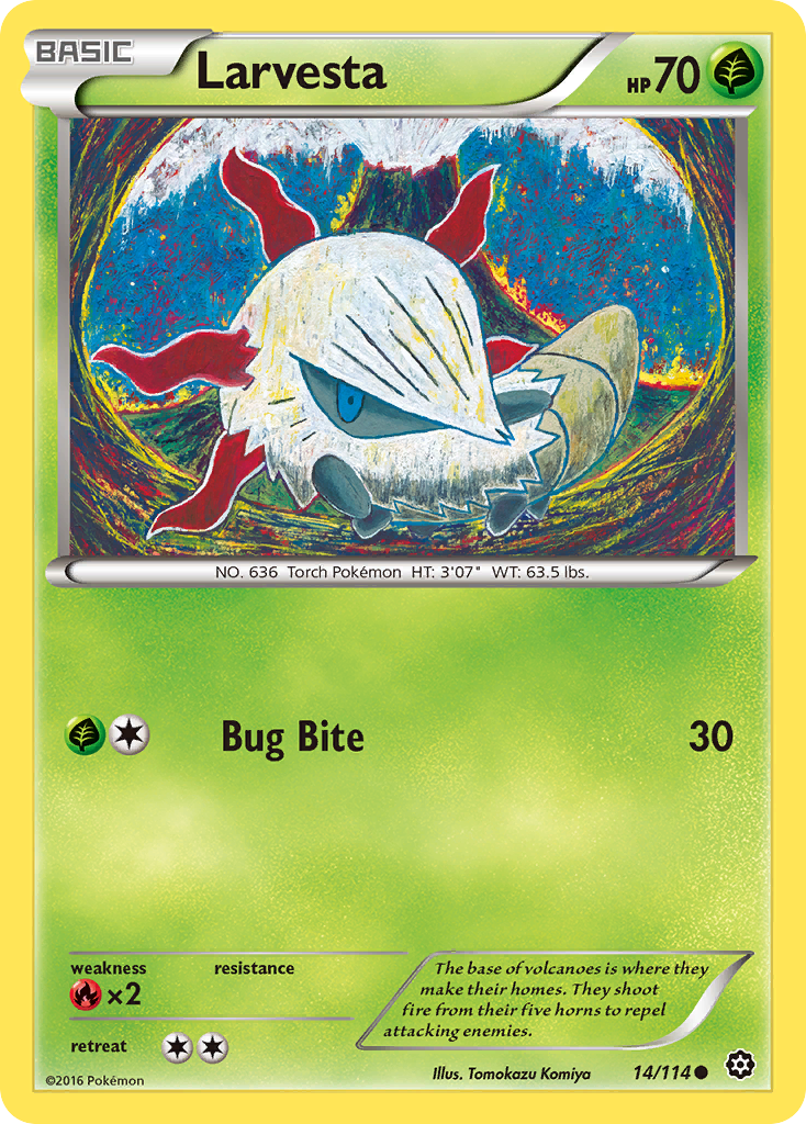 Larvesta (14/114) [XY: Steam Siege] | Gear Gaming Fayetteville
