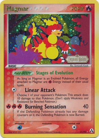 Magmar (21/92) (Stamped) [EX: Legend Maker] | Gear Gaming Fayetteville