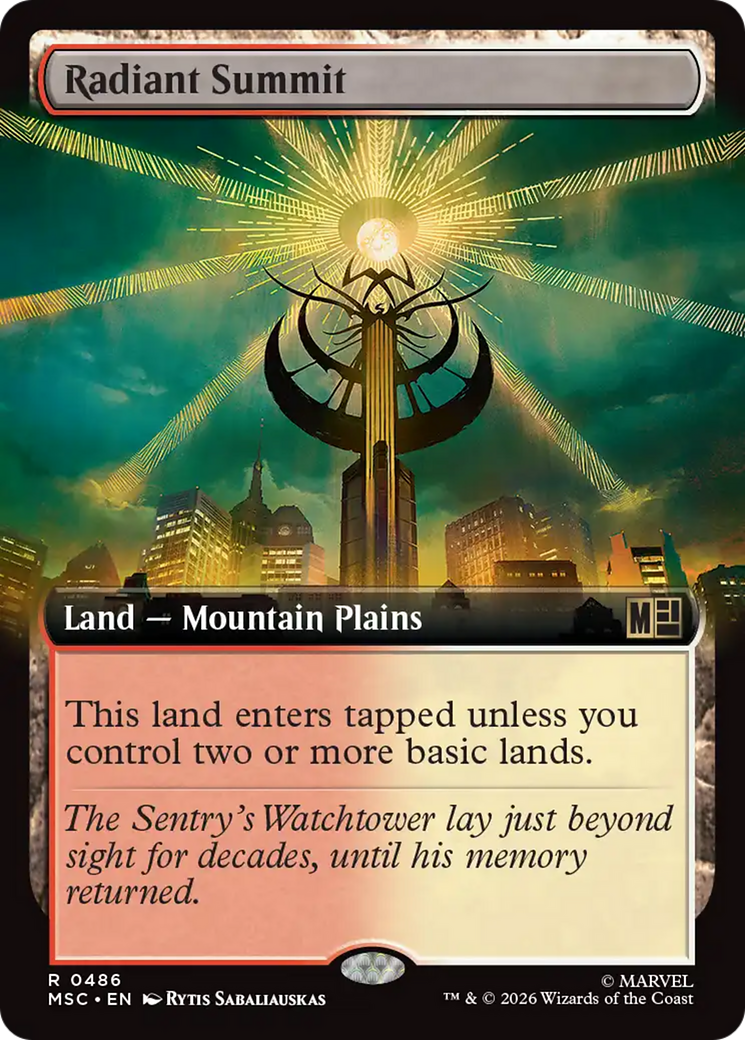 Radiant Summit (Extended Art) [Marvel Super Heroes Commander] | Gear Gaming Fayetteville