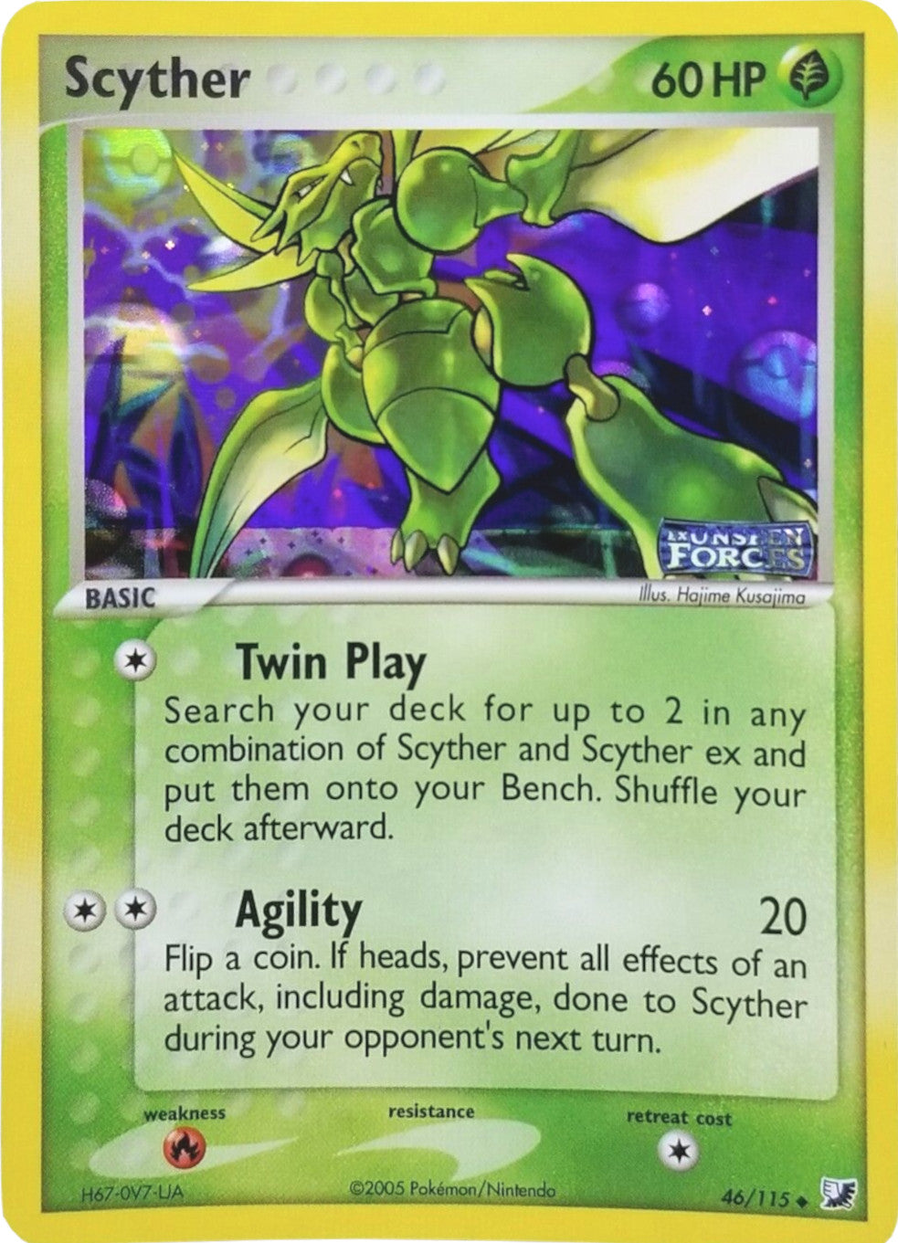 Scyther (46/115) (Stamped) [EX: Unseen Forces] | Gear Gaming Fayetteville