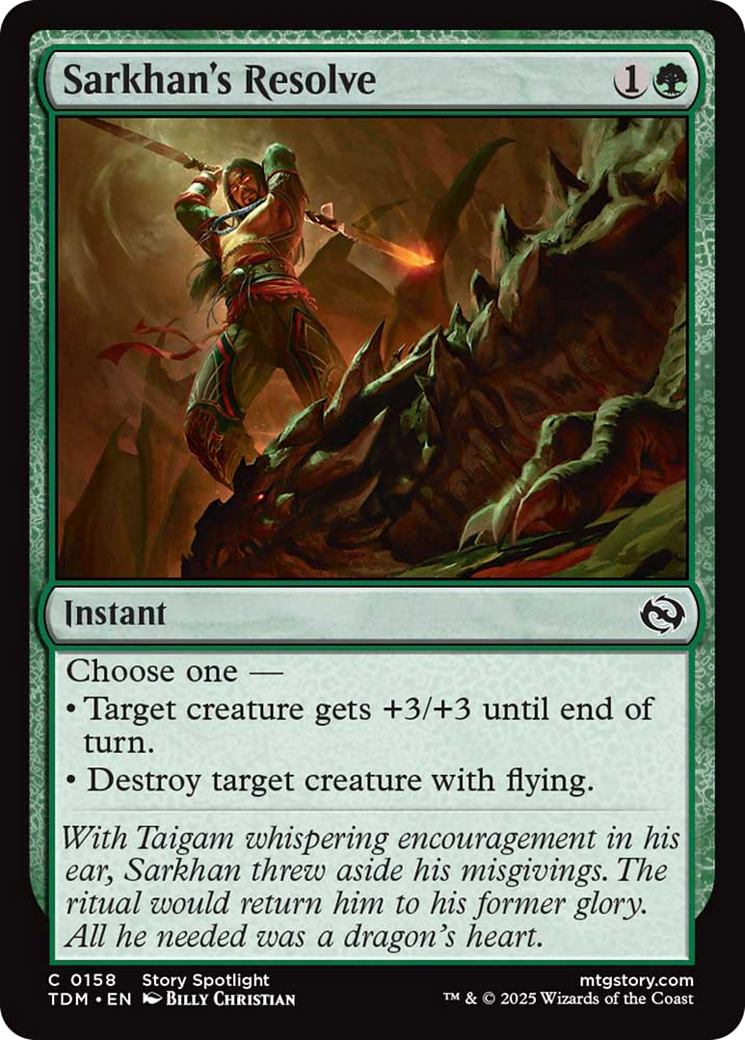 Sarkhan's Resolve [Tarkir: Dragonstorm] | Gear Gaming Fayetteville
