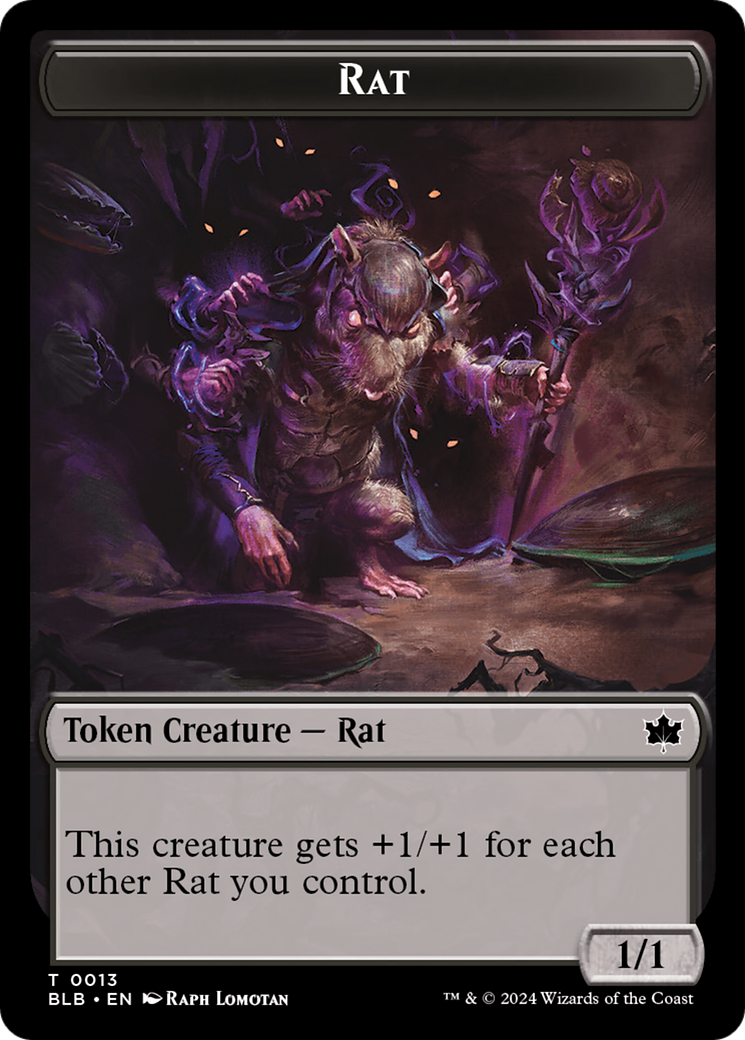 Rat Token [Bloomburrow Tokens] | Gear Gaming Fayetteville