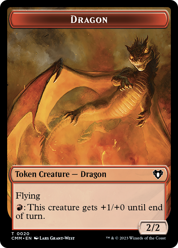 Treasure // Dragon (0020) Double-Sided Token [Commander Masters Tokens] | Gear Gaming Fayetteville