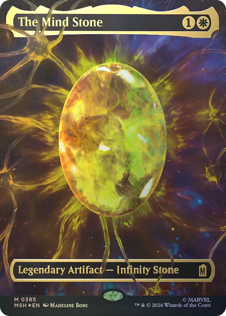 The Mind Stone (Borderless) (Cosmic Foil) [Marvel Super Heroes] | Gear Gaming Fayetteville