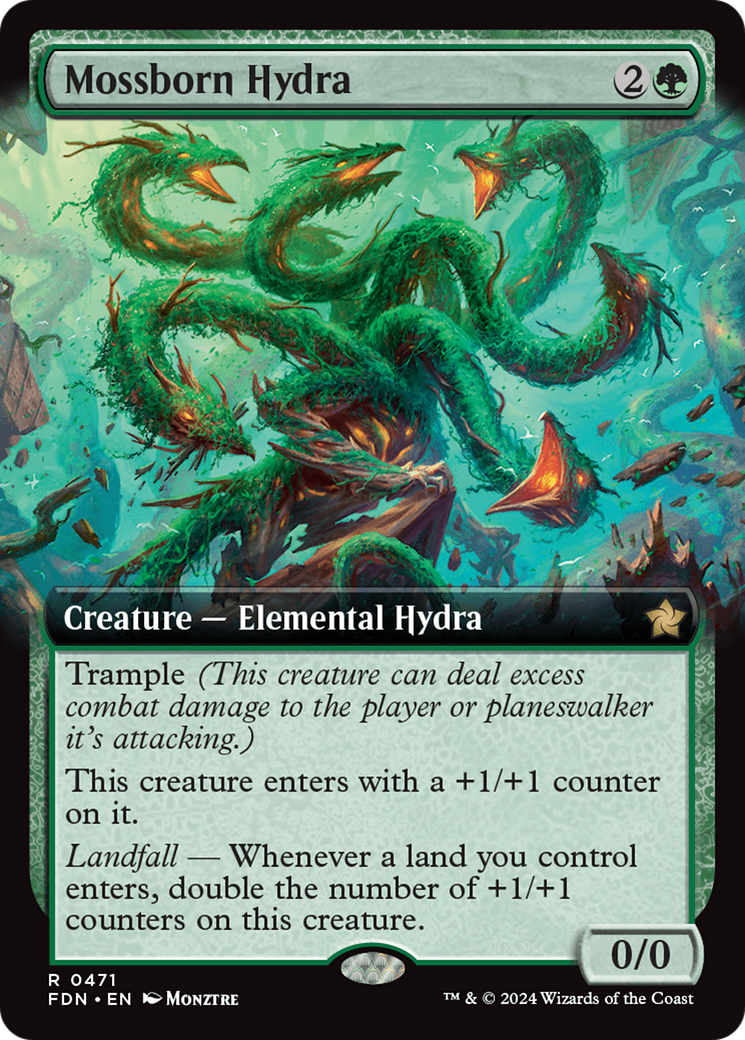 Mossborn Hydra (Extended Art) [Foundations] | Gear Gaming Fayetteville