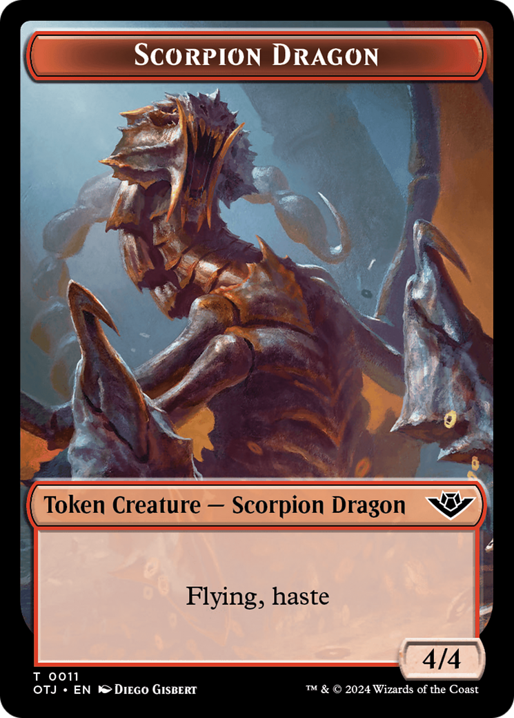 Scorpion Dragon Token [Outlaws of Thunder Junction Tokens] | Gear Gaming Fayetteville