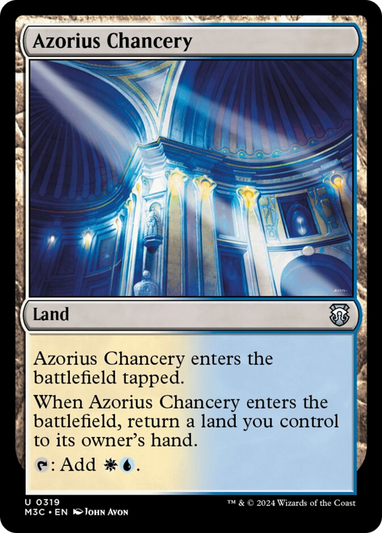 Azorius Chancery (Ripple Foil) [Modern Horizons 3 Commander] | Gear Gaming Fayetteville