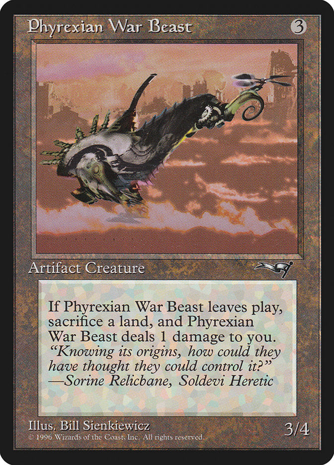 Phyrexian War Beast (Signature on Left) [Alliances] | Gear Gaming Fayetteville