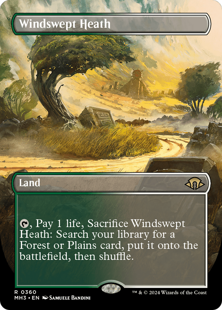 Windswept Heath (Borderless) [Modern Horizons 3] | Gear Gaming Fayetteville