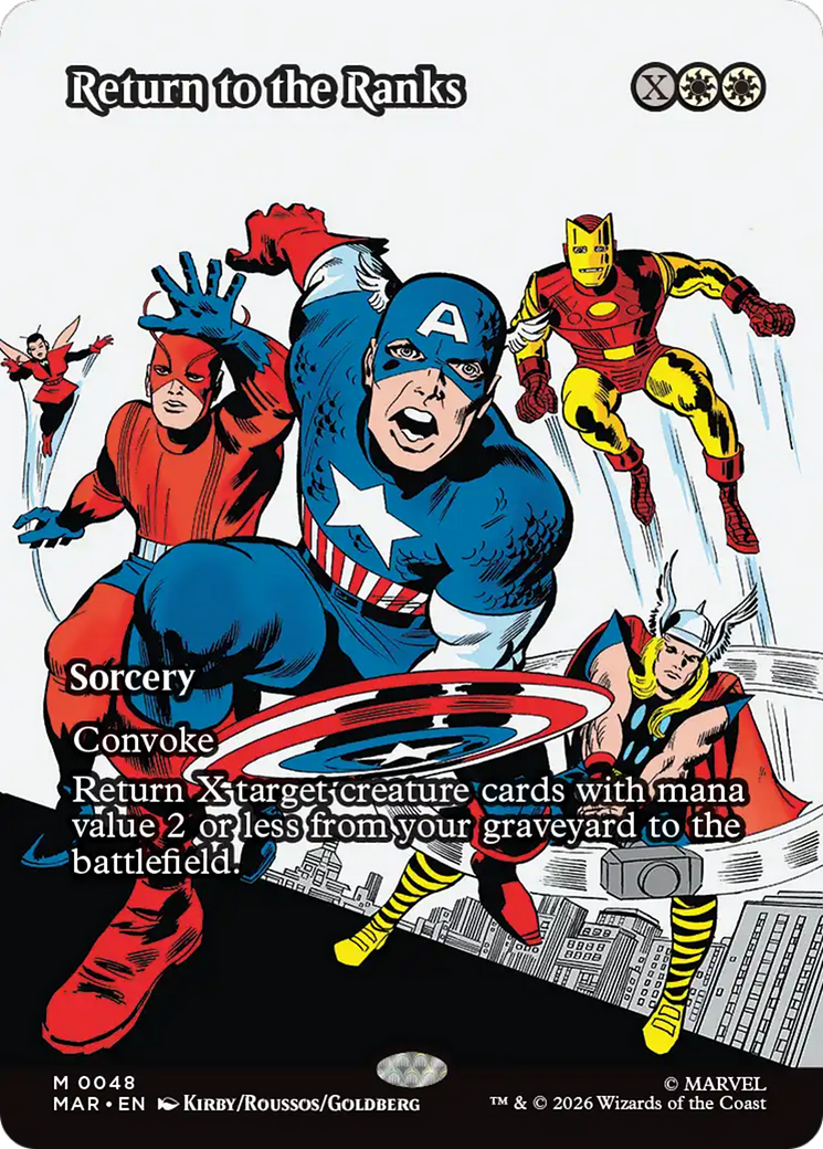 Return to the Ranks (Borderless) [Marvel Universe: Eternal-Legal] | Gear Gaming Fayetteville