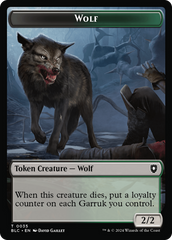 Human Soldier // Wolf (035) Double-Sided Token [Bloomburrow Commander Tokens] | Gear Gaming Fayetteville