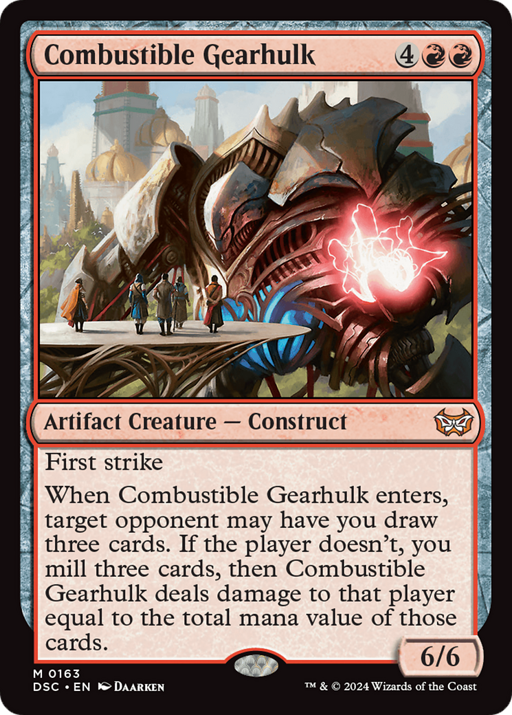 Combustible Gearhulk [Duskmourn: House of Horror Commander] | Gear Gaming Fayetteville