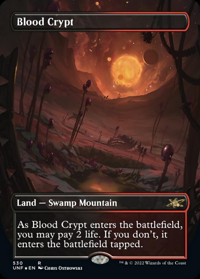 Blood Crypt (Borderless) (Galaxy Foil) [Unfinity] | Gear Gaming Fayetteville