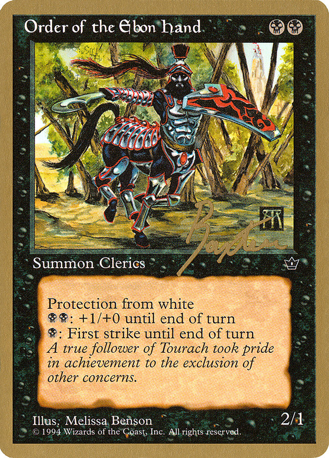 Order of the Ebon Hand (Benson) (George Baxter) [Pro Tour Collector Set] | Gear Gaming Fayetteville