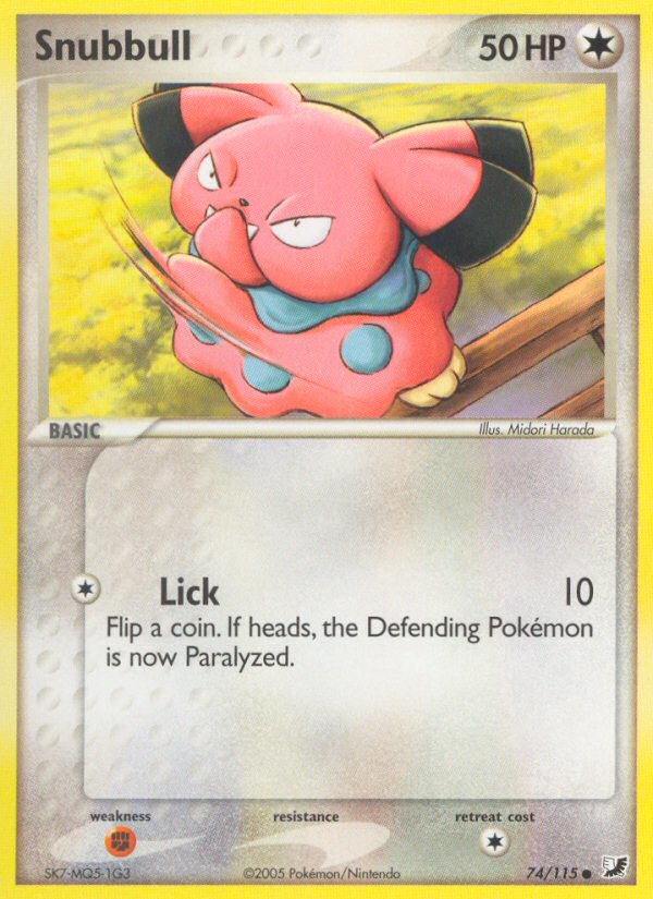 Snubbull (74/115) [EX: Unseen Forces] | Gear Gaming Fayetteville