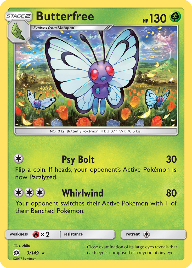 Butterfree (3/149) [Sun & Moon: Base Set] | Gear Gaming Fayetteville