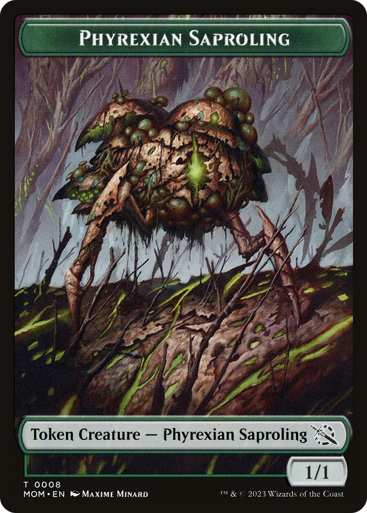 Monk // Phyrexian Saproling Double-Sided Token [March of the Machine Tokens] | Gear Gaming Fayetteville